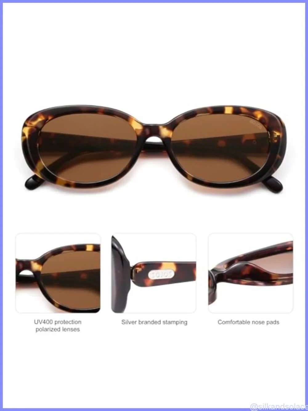 Retro Oval Polarized Sunglasses UV400 TAC Full Frame Unisex